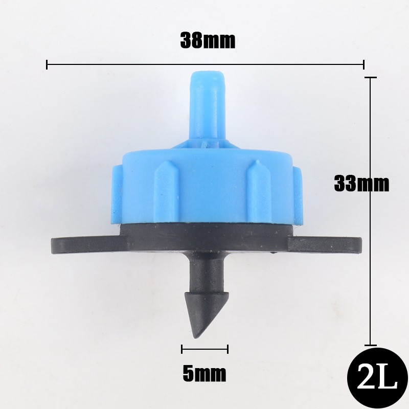 10~300 бр. Емитер за поливане на градината 2L 4L 8L Поток Подвижна компенсация на налягането Спринклер за овощна градина PP-пластмасов капкомер за напояване