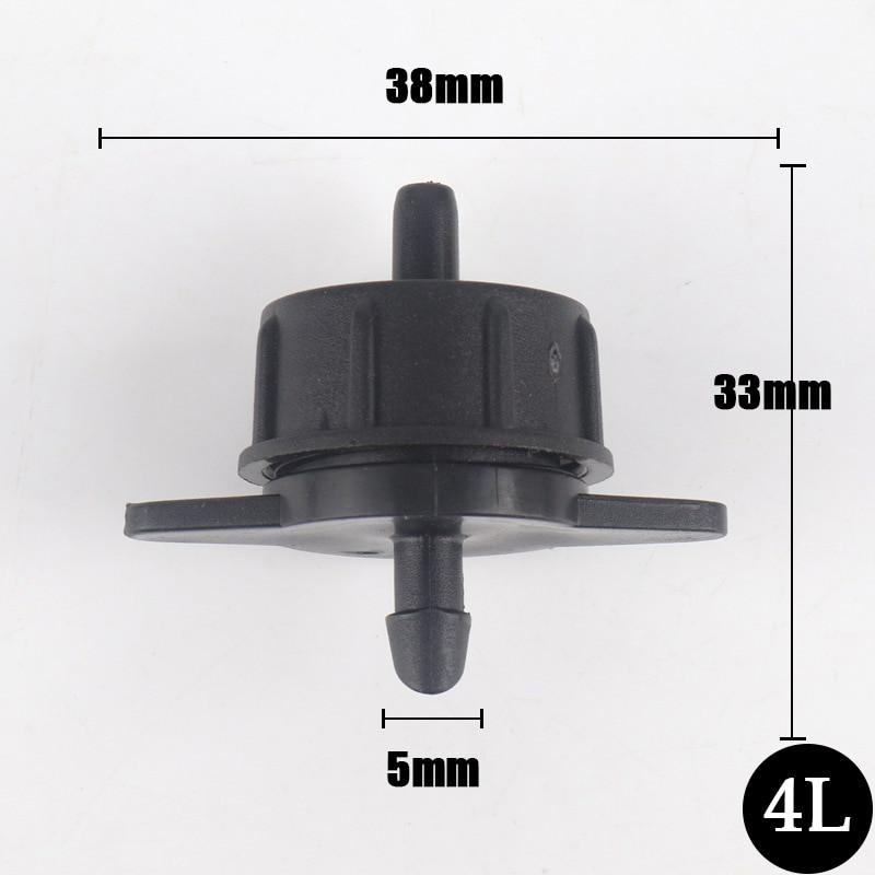 10~300 бр. Емитер за поливане на градината 2L 4L 8L Поток Подвижна компенсация на налягането Спринклер за овощна градина PP-пластмасов капкомер за напояване
