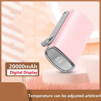 Θερμαντήρες χεριών 20000mah Επαναφορτιζόμενος φορητός θερμαντήρας τσέπης USB Power Bank Heat Therapy Handwarmer Χριστουγεννιάτικο δώρο
