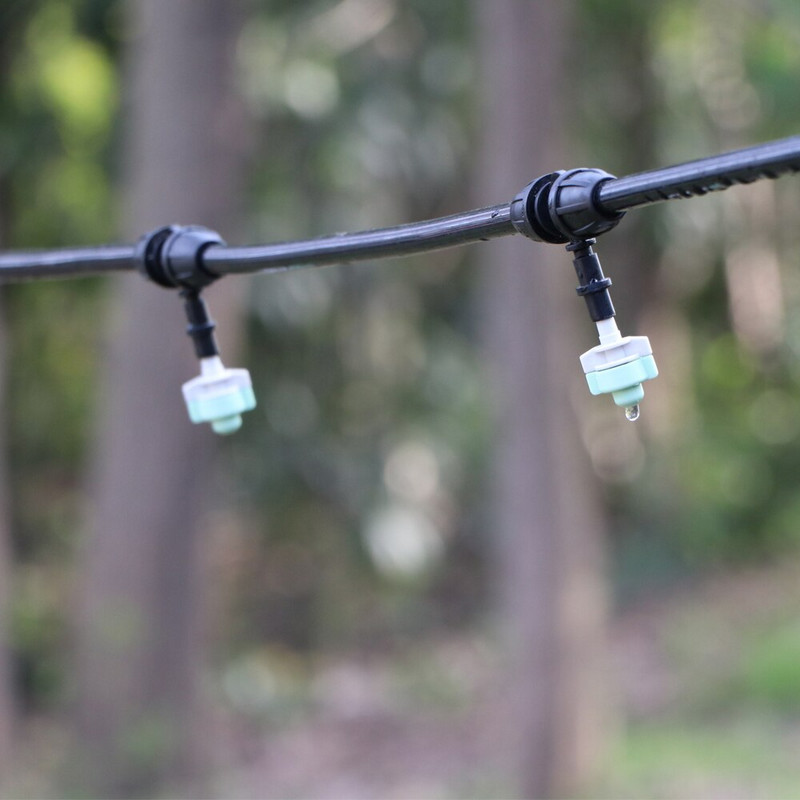 Регулируема дюза за охлаждане на спрея, поливане на градина, напояване, капково разпръскване, система за пулверизиране с кръстосано замъгляване с 6 мм конектор