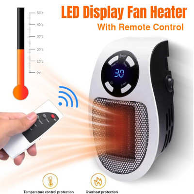 Winter Mini Electric Air Heater Display LED Φορητή σόμπα ανεμιστήρα καλοριφέρ Ηλεκτρική θερμάστρα καλοριφέρ Καλοριφέρ τηλεχειριστήριο