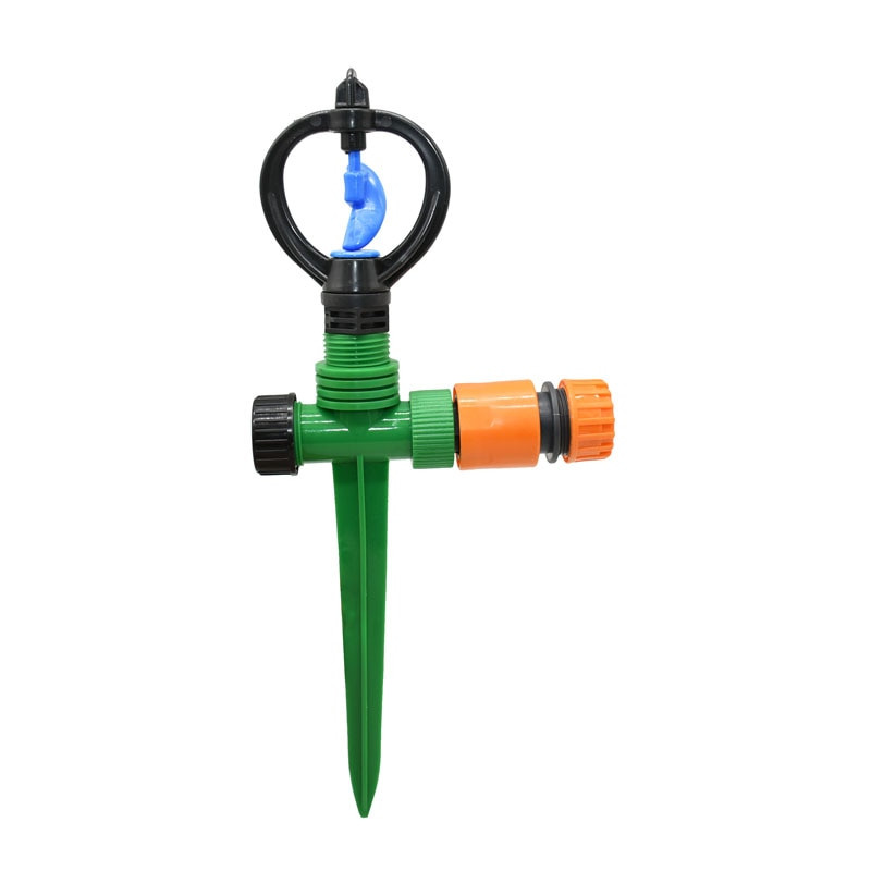 Ротационна градинска пръскачка за тревни площи С държач Въртяща се водна пръскачка за поливане на градината Градинарско напояване с вода 1PC