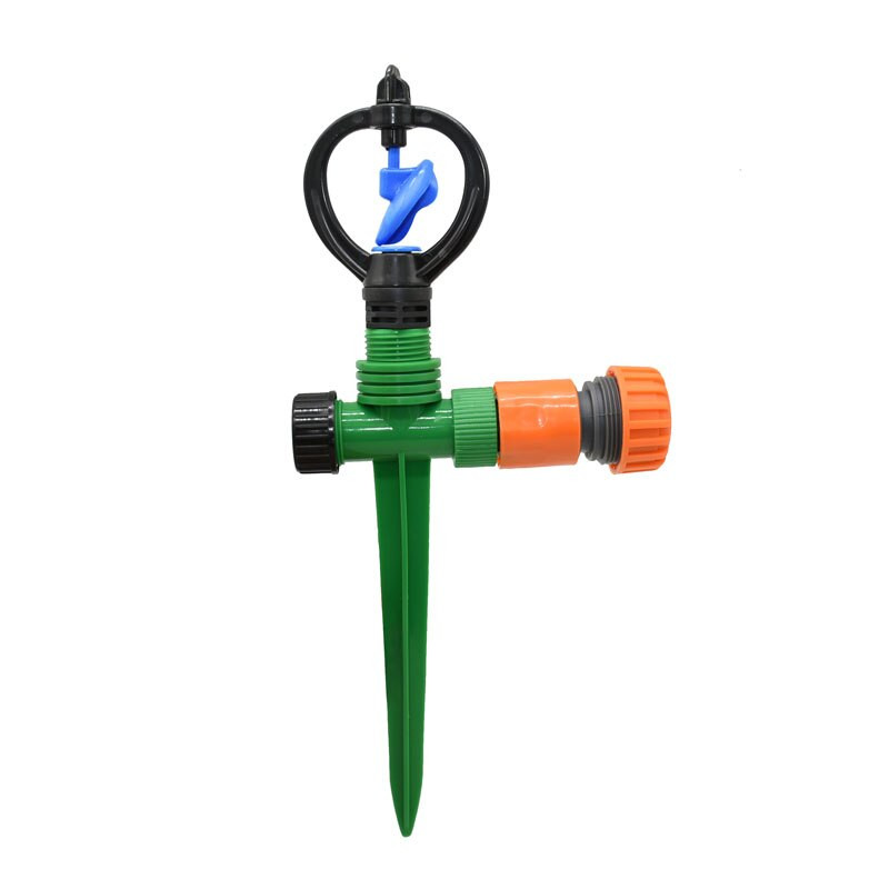 Ротационна градинска пръскачка за тревни площи С държач Въртяща се водна пръскачка за поливане на градината Градинарско напояване с вода 1PC
