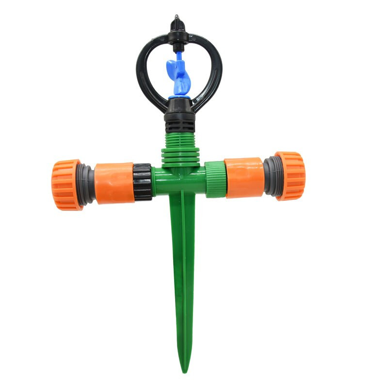 Ротационна градинска пръскачка за тревни площи С държач Въртяща се водна пръскачка за поливане на градината Градинарско напояване с вода 1PC