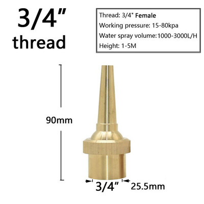 1/4" 1/2" 3/4" 1" 1.5" Piscină Decorativă Fântână Duze Cap Decorare grădină Fântână în aer liber