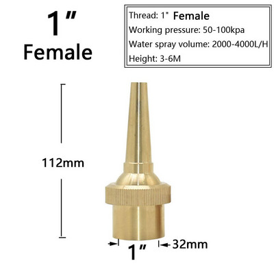 1/4" 1/2" 3/4" 1" 1.5" Piscină Decorativă Fântână Duze Cap Decorare grădină Fântână în aer liber