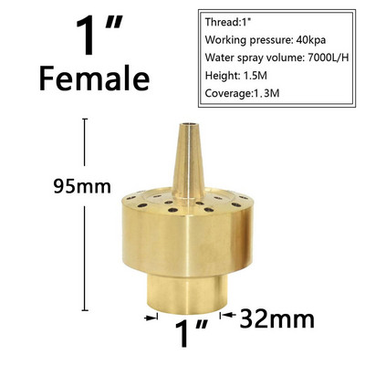 1/4" 1/2" 3/4" 1" 1.5" Piscină Decorativă Fântână Duze Cap Decorare grădină Fântână în aer liber
