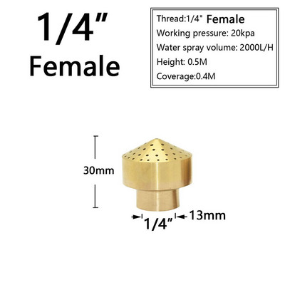1/4" 1/2" 3/4" 1" 1.5" Piscină Decorativă Fântână Duze Cap Decorare grădină Fântână în aer liber