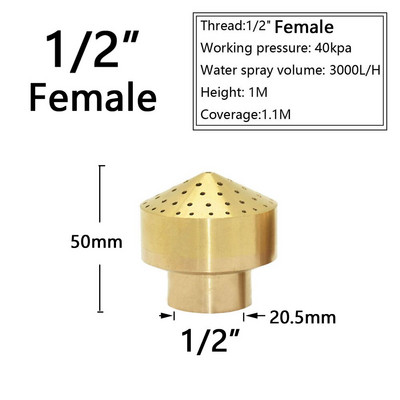 1/4" 1/2" 3/4" 1" 1.5" Piscină Decorativă Fântână Duze Cap Decorare grădină Fântână în aer liber