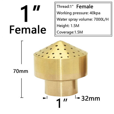 1/4" 1/2" 3/4" 1" 1.5" Piscină Decorativă Fântână Duze Cap Decorare grădină Fântână în aer liber
