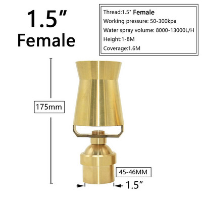1/4" 1/2" 3/4" 1" 1.5" Piscină Decorativă Fântână Duze Cap Decorare grădină Fântână în aer liber