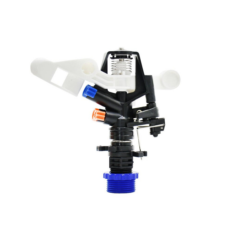 360-градусови въртящи се пръскачки за ферма Градинско напояване Двойна изходна дюза за кобилици Регулируема с резба 1/2" 3/4" 1 бр.