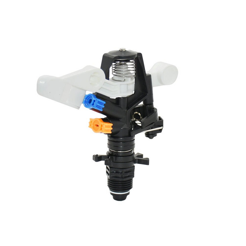 360-градусови въртящи се пръскачки за ферма Градинско напояване Двойна изходна дюза за кобилици Регулируема с резба 1/2" 3/4" 1 бр.