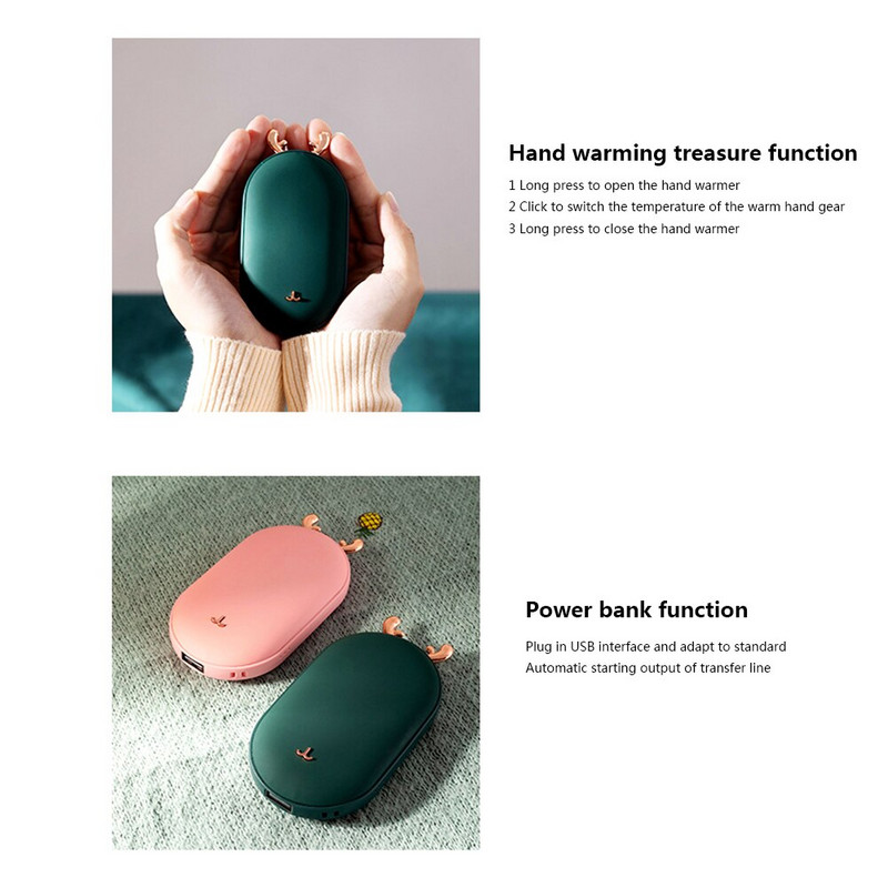 Зимен мини електрически нагревател Преносим USB нагревател за ръце Телефон Power Bank Джобни нагреватели за ръце Акумулаторен нагревател Нагревател за ръце