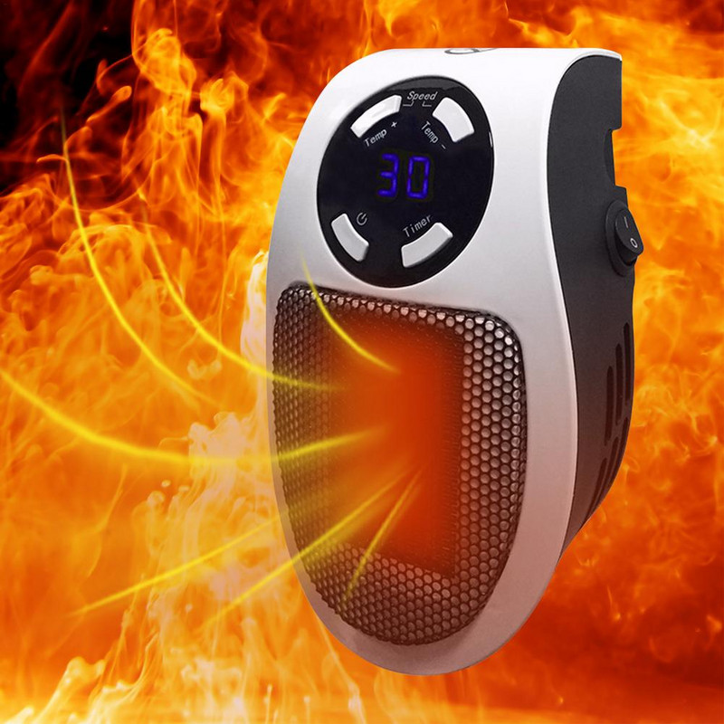 50w Нагревател Нагреватели Нагреватели за Палатки Малък Plug-In Нагревател Стенен Изход Нагревател Нагревател С Регулируем Термостат Таймер И LED Дисплей