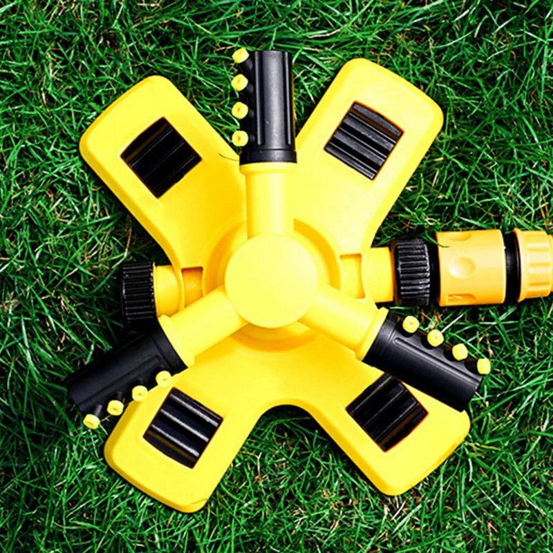 1 комплект градински спринклер 360-градусово въртене без течове Пластмасов автоматичен въртящ се градински напоителен спринклер за двор