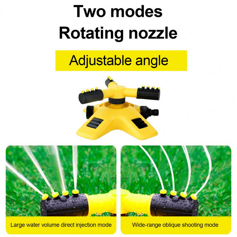 1 комплект градински спринклер 360-градусово въртене без течове Пластмасов автоматичен въртящ се градински напоителен спринклер за двор