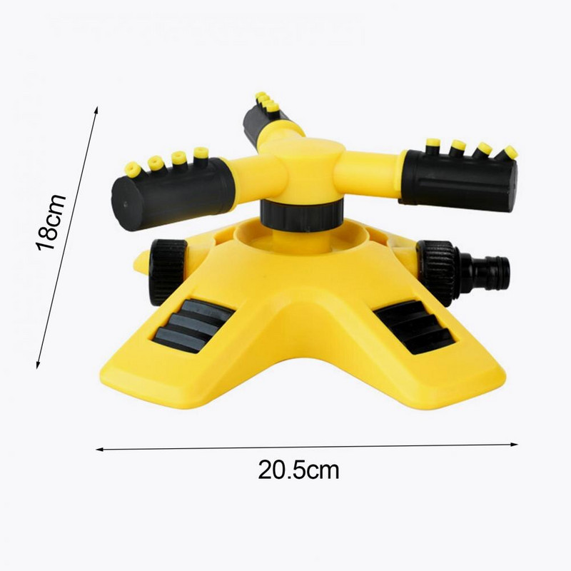 1 комплект градински спринклер 360-градусово въртене без течове Пластмасов автоматичен въртящ се градински напоителен спринклер за двор
