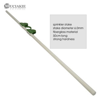 MUCIAKIE 10PCS 80LPH Ακροφύσιο διάθλασης σε συγκρότημα Micro Sprinkler Stake 50cm με σωλήνωση κεφαλής πασσάλου Fiberglass Stake