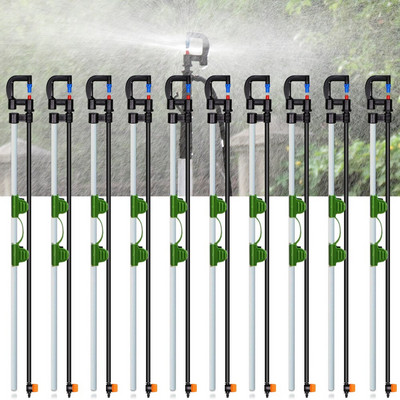 MUCIAKIE 10PCS 80LPH Ακροφύσιο διάθλασης σε συγκρότημα Micro Sprinkler Stake 50cm με σωλήνωση κεφαλής πασσάλου Fiberglass Stake