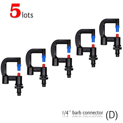 MUCIAKIE 10PCS 80LPH Ακροφύσιο διάθλασης σε συγκρότημα Micro Sprinkler Stake 50cm με σωλήνωση κεφαλής πασσάλου Fiberglass Stake
