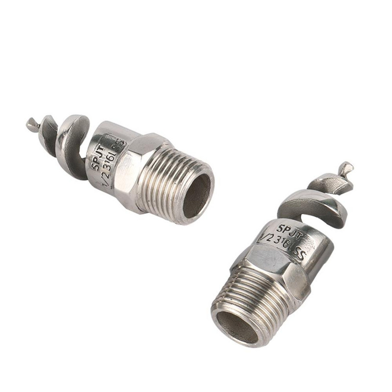 1/2" външна резба Пълен конус Спирална струйна дюза 316L дюзи за пръскане от неръждаема стомана Градинско напояване Метални разпръсквачи за поливане