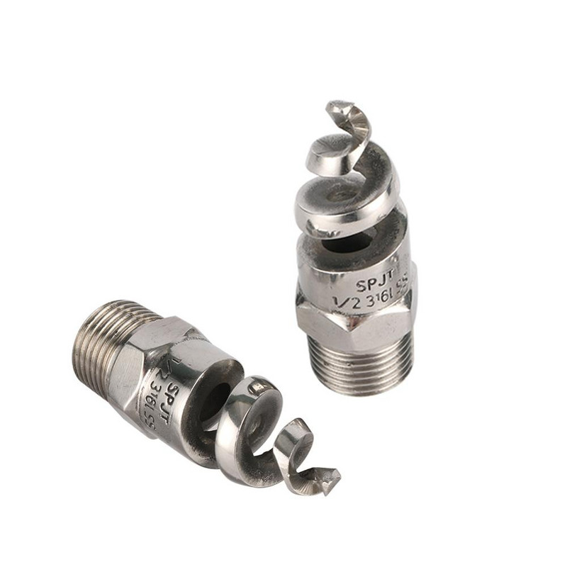 1/2" външна резба Пълен конус Спирална струйна дюза 316L дюзи за пръскане от неръждаема стомана Градинско напояване Метални разпръсквачи за поливане