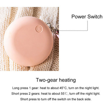 Светещ сладък нагревател за ръце със светли анимационни електрически нагреватели за ръце 2-скоростен регулируем продукт за затопляне на ръцете Зимни подаръци за семейството