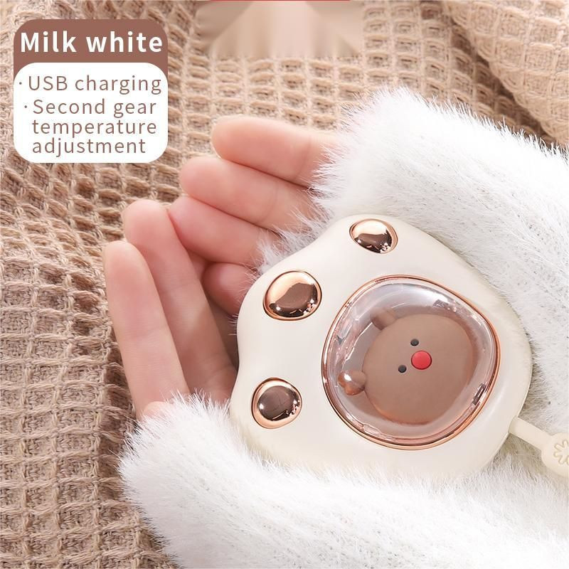 Мини сладък котешки нокът с форма на нагревател за ръце, USB акумулаторен електрически нагревател за ръце за зимата, пътуване на открито, туризъм, използване на захранваща банка