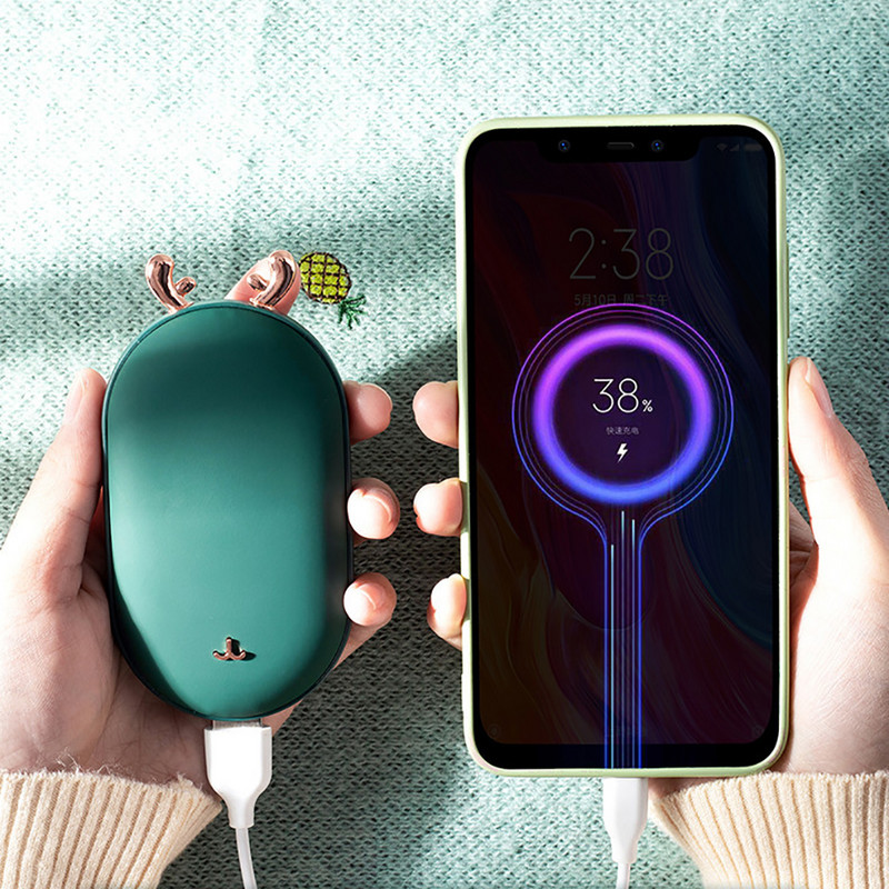 Hand Warmer Power Bank 5200/10000mAh USB Rechargeable 2022 New Astronaut Handwarmer Portable Charging Treasure Коледни подаръци