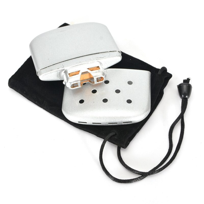 2X преносим нагревател за ръце с гориво за многократна употреба Стандартен джобен удобен нагревател за ръце Глава за лов на открито, риболов