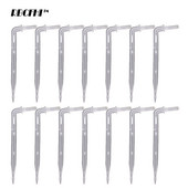 RBCFHI 50-1000PCS 1/4`` White Drip Emitter Curved Arrow Transparent Dripper Garden Plant Irrigation Sprinklers for 4/7mm Hose