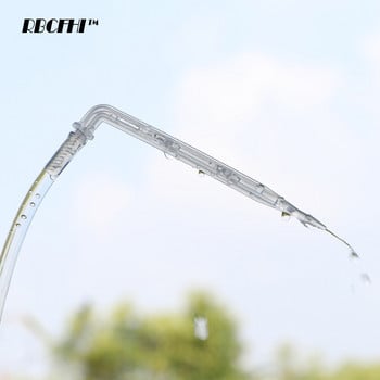 RBCFHI 50-1000PCS 1/4\'\' White Drip Emitter Curved Arrow Transparent Dripper Garden Plant Irrigation Sprinklers for 4/7mm Hose