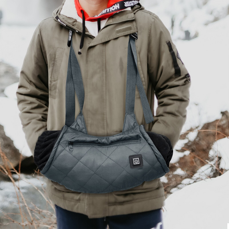 Чантичка за затопляне на ръце Чанта за затопляне на ръце със скриващ се бутон за превключване Водоустойчива торбичка за затопляне на ръце Запазете топлината Горещи ръце Супер нагреватели