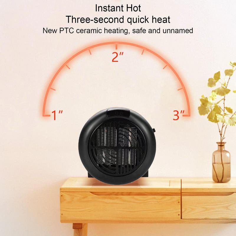 Стенен електрически нагревател 900W Включващ се интелигентен нагревател с регулируем термостат Безопасен енергоспестяващ тих нагревател с малък контакт с
