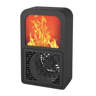 400W 3D θερμαντήρας τζακιού με φλόγα Επιφάνεια εργασίας μίνι ηλεκτρικό θερμαντικό μηχάνημα Χειμερινή σόμπα Καλοριφέρ Ανεμιστήρας ζεστού αέρα για οικιακό γραφείο