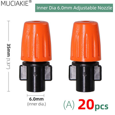 1/4`` 3/8`` Nozzle Drippers Garden Watering Sprayer Misting Ψεκαστήρες ψεκασμού Ψεκαστήρες στάγδην Σύστημα άρδευσης Εφαρμογή με συνδετήρες