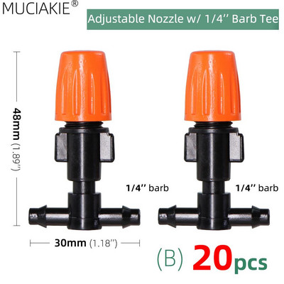 1/4`` 3/8`` Nozzle Drippers Garden Watering Sprayer Misting Ψεκαστήρες ψεκασμού Ψεκαστήρες στάγδην Σύστημα άρδευσης Εφαρμογή με συνδετήρες