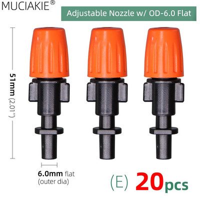 1/4`` 3/8`` Nozzle Drippers Garden Watering Sprayer Misting Ψεκαστήρες ψεκασμού Ψεκαστήρες στάγδην Σύστημα άρδευσης Εφαρμογή με συνδετήρες