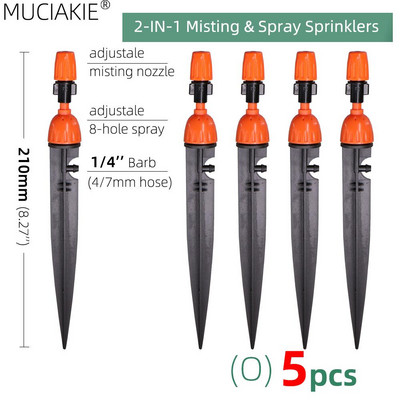 1/4`` 3/8`` Nozzle Drippers Garden Watering Sprayer Misting Ψεκαστήρες ψεκασμού Ψεκαστήρες στάγδην Σύστημα άρδευσης Εφαρμογή με συνδετήρες