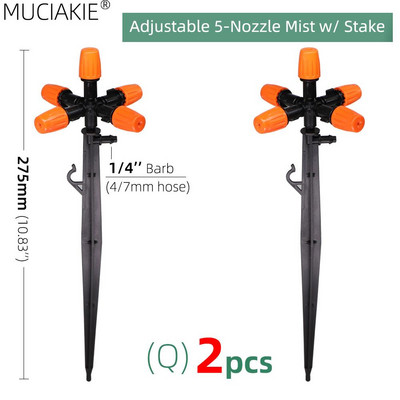 1/4`` 3/8`` Nozzle Drippers Garden Watering Sprayer Misting Ψεκαστήρες ψεκασμού Ψεκαστήρες στάγδην Σύστημα άρδευσης Εφαρμογή με συνδετήρες