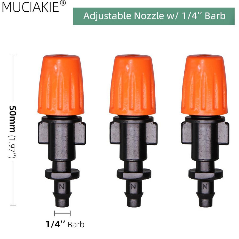 1/4`` 3/8`` Дюза Капкообразуватели Пръскачка за поливане на градина Замъгляване Разпръскващи спринклери Система за капково напояване Монтаж с конектори