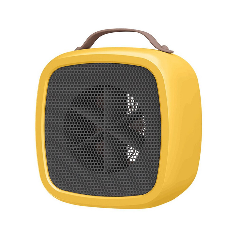 Мини превключвател за настолен нагревател с бутон с дръжка Малък нагревател за захранване Преносим настолен нагревател за вентилатор Защита при прекъсване на захранването за офис