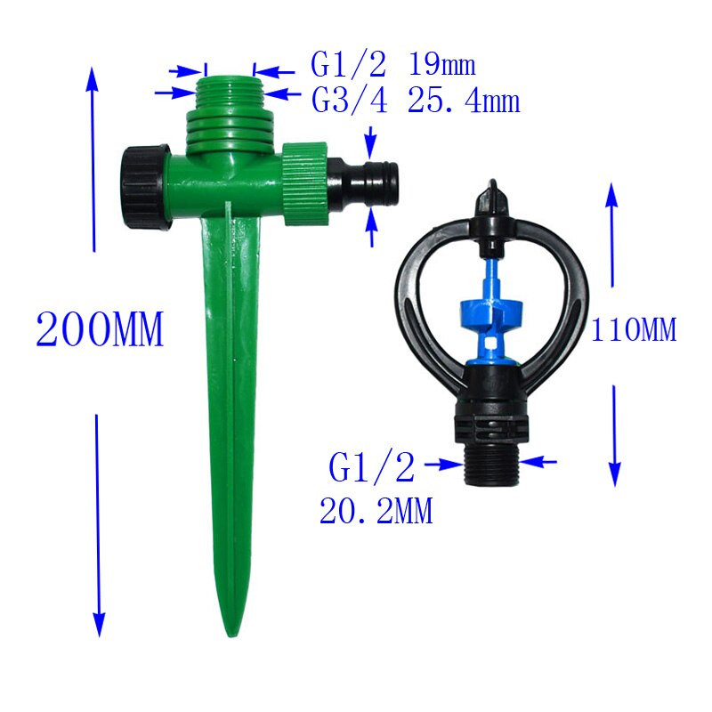 wxrwxy въртяща се спринклерна дюза 1/2 напоителни дюзи градинска тревна пръскачка конектори за вода за напояване на ферма 1/2 1 бр.