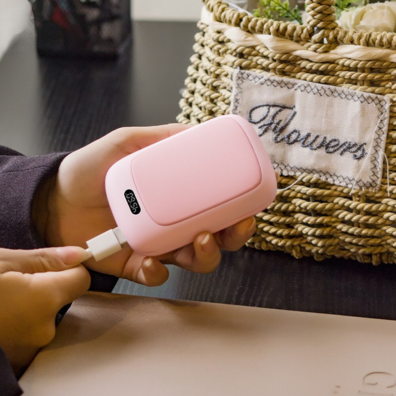 Xiaomi Акумулаторна зимна преносима мини USB нагревател за ръце Джобен мобилен захранващ нагревател за ръце 4000mAh Двустранно бързо загряване