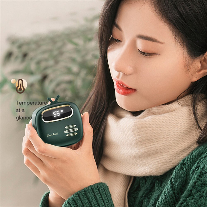 USB нагревател за ръце и мобилна захранваща банка Зимен преносим джобен нагревател Акумулаторен бързо загряващ нагревател за ръце Електрически нагревател 5000 mah