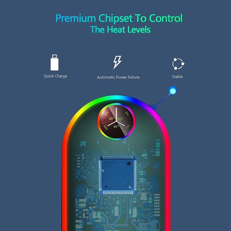 10000 Mah луминесцентни електрически нагреватели за ръце, акумулаторни, преносими USB нагреватели за ръце за многократна употреба, двустранно отопление