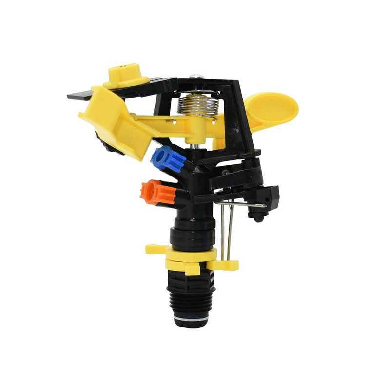 360-градусова въртяща се регулируема градинска въртяща се дюза с 1/2 3/4 резба, двоен изход, люлееща се спринклерна вода, напоителна морава 1 бр.