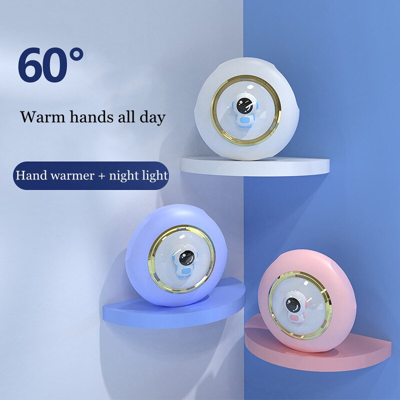 Usb нов астронавт светеща летяща чиния нагревател за ръце зареждане съкровище зареждане нагревател за ръце астронавт електрическо топло съкровище