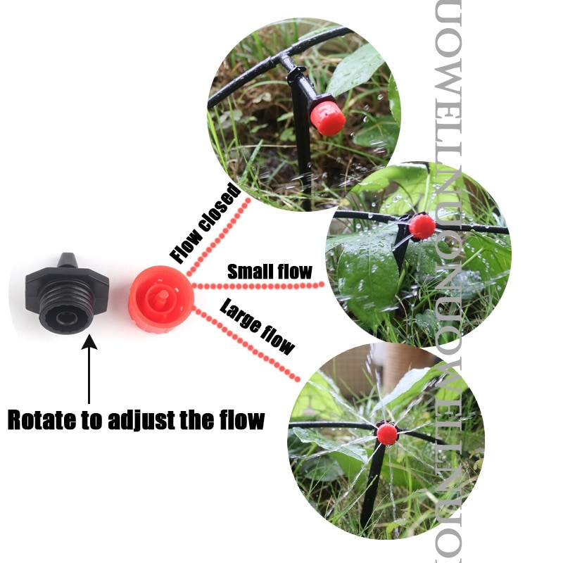 10~300 бр. Регулируем капкомер за капково напояване Gargen H-качество PP пластмаса 8 дупки Емитери против запушване Спринклер за поливане на вътрешен двор